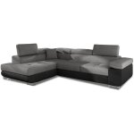 Intensedeco - canap d'angle gauche convertible marius gris et noir