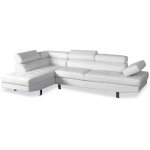 Intensedeco - canap d'angle gauche avec ttires relevables charly blanc