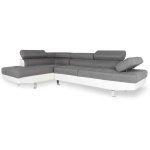 Intensedeco ? canap� d'angle gauche avec t�ti�res relevables ? dimensions l260 x p163 x h72 cm ? couleur ...