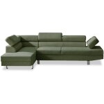 Canap� d'angle gauche avec t�ti�res relevables palerme velours c�tel� vert