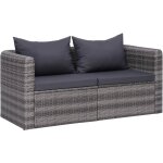 Canapés d'angle de jardin 2 pcs gris résine tressée vidaxl Canapés d'angle de jardin 2 pcs gris résine tressée vidaxl