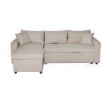 Usinestreet - canapé d'angle maria réversible et convertible avec coffre en tissu - beige Usinestreet - canapé d'angle maria réversible et convertible avec coffre en tissu - beige