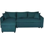 Usinestreet - canapé d'angle maria réversible et convertible avec coffre en tissu - bleu canard Usinestreet - canapé d'angle maria réversible et convertible avec coffre en tissu - bleu canard