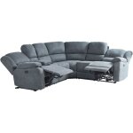 Canap� d'angle relax electrique 5 places en tissu gris fonc� id�al pour salon moderne et traditionnel ...