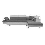 Usinestreet - canap d'angle rio convertible avec coffre en microfibre et simili - angle droit, blanc ...