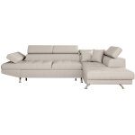Canapé d'angle rio convertible avec coffre en tissu - angle droit, beige Canapé d'angle rio convertible avec coffre en tissu - angle droit, beige