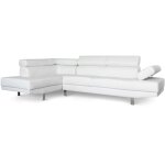 Canap d'angle avec ttires relevables alfa blanc