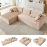 Canap� comprim� moderne, canap� en forme de l 3 places avec oreillers, aucun assemblage requis canap� ...