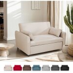 Canap� convertible 2 places clic clac design moderne en tissu porto rico - beige