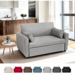 Canap� convertible 2 places clic clac design moderne en tissu porto rico - gris