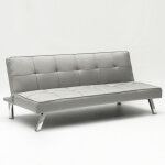 Canap� convertible 2 places clic clac en tissu design moderne gemma - gris