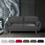 Modus sof� ? canap� convertible 3 places clic clac nordique en tissu ? dimensions 202x82x92cm ? m�canisme ...