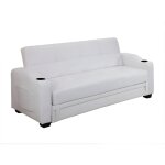 Vente - unique - canapé convertible clic clac en simili mirella - blanc Vente - unique - canapé convertible clic clac en simili mirella - blanc