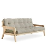 Inside75 - canapé convertible futon grab pin naturel tissu lin couchage 130 cm. Inside75 - canapé convertible futon grab pin naturel tissu lin couchage 130 cm.