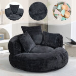 Canap� convertible pouf confortable � haut dossier avec 3 coussins pour adultes et enfants, int�rieur ...