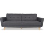 Intensedeco - canap� convertible rafael tissu gris fonc�