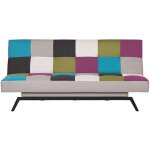 Beliani - canapé convertible en tissu patchwork à carreaux 3 places sans accoudoirs leeds Beliani - canapé convertible en tissu patchwork à carreaux 3 places sans accoudoirs leeds