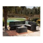 Les tendances - canape dangle allibert by keter - imitation rotin tresse - 6 personnes - avec table basse ... Les tendances - canape dangle allibert by keter - imitation rotin tresse - 6 personnes - avec table basse ...