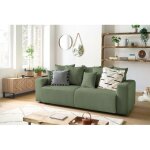 Bobochic - canapé droit convertible coffre envy velours côtelé vert Bobochic - canapé droit convertible coffre envy velours côtelé vert