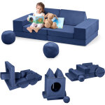 Canap� pour enfants 12 pcs avec balles et tunnel, canap� de jeu modulaire en mousse douce pour jeux, ...