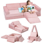 Canap� pour enfant / constructio en mousse, 12 blocs d'escalade + bac � balles et rampe d'escalade, forts ...