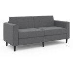 Idmarket - canap� 3 places callie en tissu gris anthracite