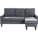 Beliani - canapé fixe 3 places en tissu gris foncé avec pouf ottoman confortable pour salon au design ... Beliani - canapé fixe 3 places en tissu gris foncé avec pouf ottoman confortable pour salon au design ...