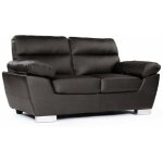 Canapé fixe en cuir reconstitué et pvc dallas - 169 x 88 x 90 cm - 2 places - chocolat Canapé fixe en cuir reconstitué et pvc dallas - 169 x 88 x 90 cm - 2 places - chocolat