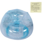 Canap� gonflable transparent adulte avec paillettes pour sieste et d�tente, chaise pliante bleue