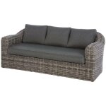 Hesperide - canap� de jardin moor�a terre d ombre 3 places aluminium trait� �poxy en r�sine tress�e - ...