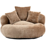 Canap� lazy : fauteuil de d�tente confortable et r�sistant � dossier haut, pouf avec trois coussins pour ...
