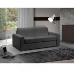 Canap lit 2 - 3 places master convertible express 120 cm microfibre gris graphite, matelas 18 cm inclus. ...