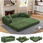 Canap� - lit 200cm de large, garnissage en mousse haute densit�, convertible en canap� - lit 3 places ...