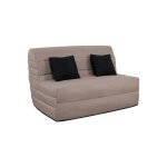 Ub design - canap� lit caly bz 140 mousse 28 kg couette taupe