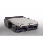 Inside75 - canap� lit montmartre en microfibre graphite couchage 160cm matelas 18cm sommier lattes renatonisi ...