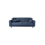 Canap - lit trois places en tissu bleu - cairano