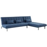 Vente - unique - canapé modulable convertible tissu hornet - bleu Vente - unique - canapé modulable convertible tissu hornet - bleu