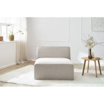 Bobochic - chauffeuse 1 place pour canapé modulable megeve tissu chiné beige Bobochic - chauffeuse 1 place pour canapé modulable megeve tissu chiné beige