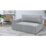 Bobochic - chauffeuse 2 places avec accoudoir pour canap� modulable nihad tissu velours c�tel� angle ...