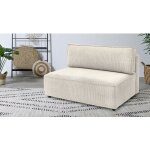 Bobochic - chauffeuse 2 places sans accoudoir pour canapé modulable nihad tissu velours côtelé beige Bobochic - chauffeuse 2 places sans accoudoir pour canapé modulable nihad tissu velours côtelé beige