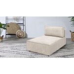 Bobochic - méridienne sans accoudoir pour canapé modulable nihad tissu velours côtelé beige Bobochic - méridienne sans accoudoir pour canapé modulable nihad tissu velours côtelé beige