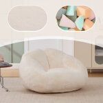 Canap� pouf doux en peluche, antid�rapant, housse non amovible, sans montage, id�al pour salon, lounge ...
