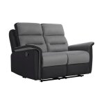 Paris prix - canap de relaxation 'kato' 140cm gris & noir