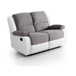Paris prix - canap de relaxation microfibre 'polo' 143cm gris & blanc