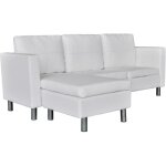 Vidaxl - canap sectionnel  3 places cuir synthtique blanc
