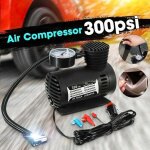 Candyse 12v 300psi voiture universelle mini pompe de gonflage �lectrique gonfleur d'air de pneu portable ...