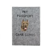 Cane corso italiano - protge passeport pour chien, protge document, cadeau voyage art - dog