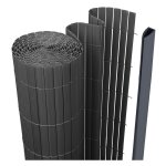 Einfeben - canisse double face pvc gris anthracite 1. 4 x 4 m rsistant aux uv tapis de protection visuelle ...