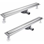 Caniveau de douche italienne 60 cm � carreler 360� siphon sol d'�vacuation en acier inoxydable - diverses ...