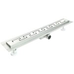 Idralite - caniveau de douche à l'italienne en acier inox avec grille façonnée mod. doric 60 cm Idralite - caniveau de douche à l'italienne en acier inox avec grille façonnée mod. doric 60 cm